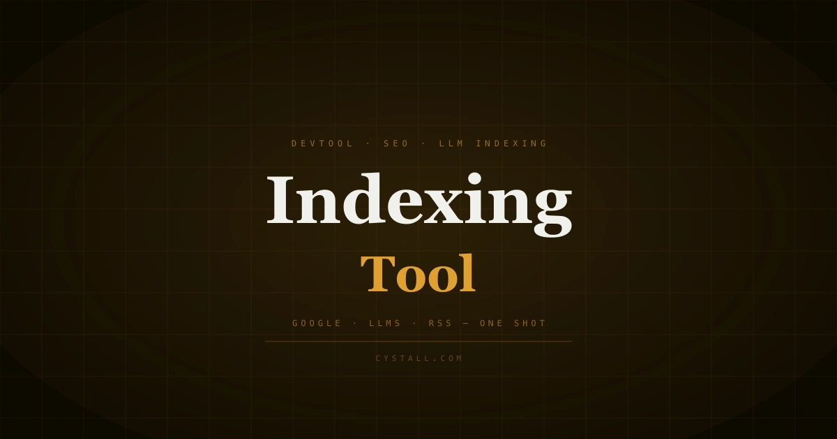 Indexing Tool — bulk URL indexing for SEO and LLMs