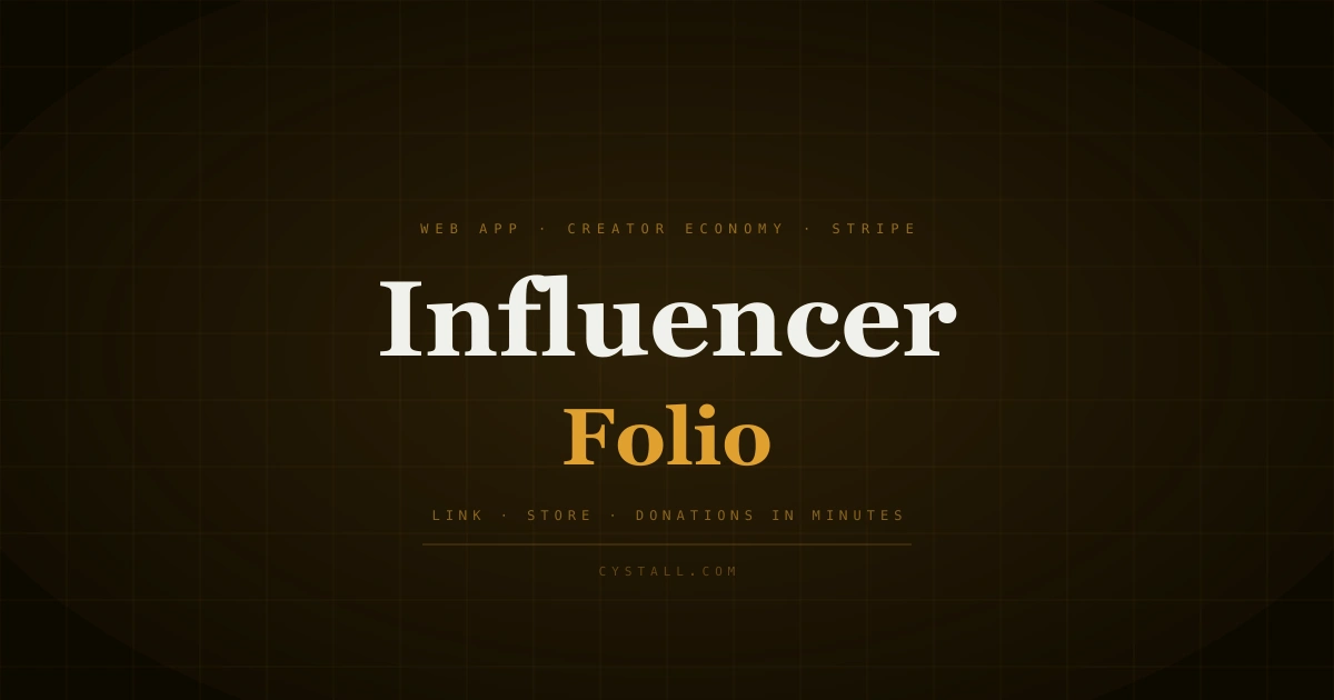 InfluencerFolio — creator monetization platform