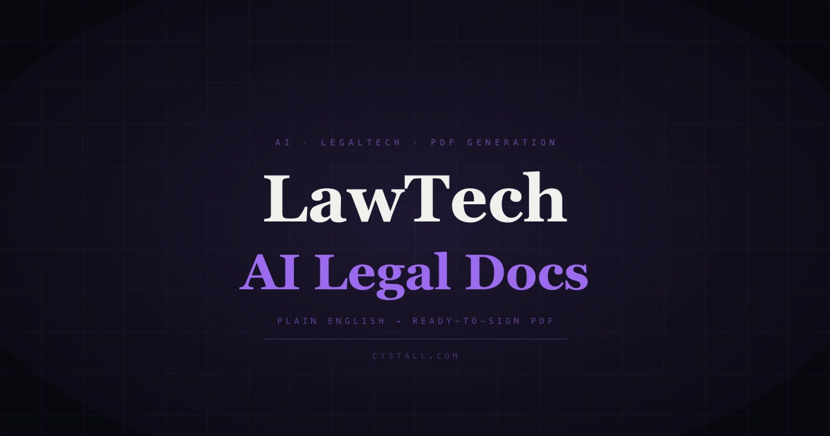 LawTech — AI legal document generation