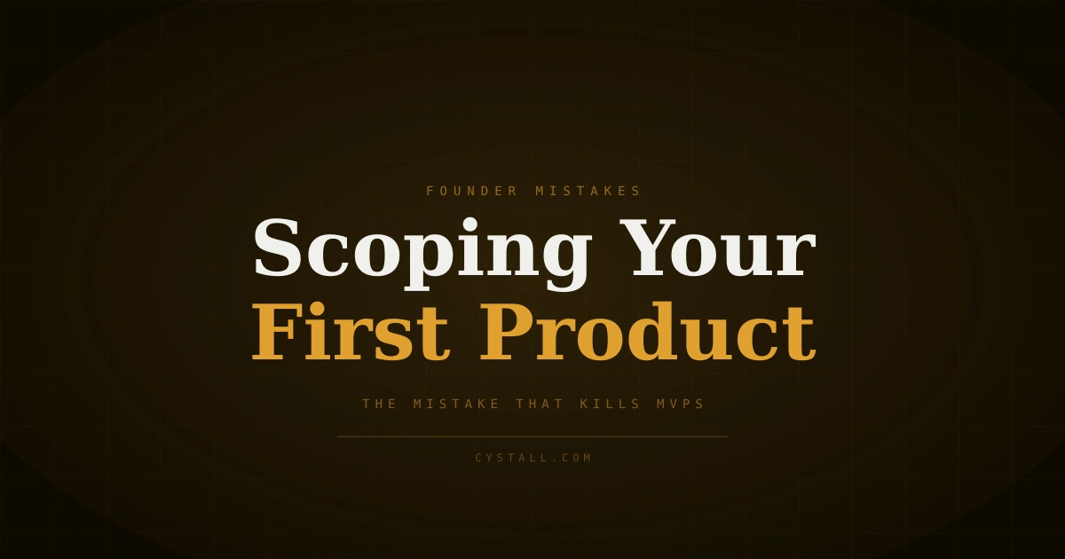 The biggest mistake founders make when scoping their first product