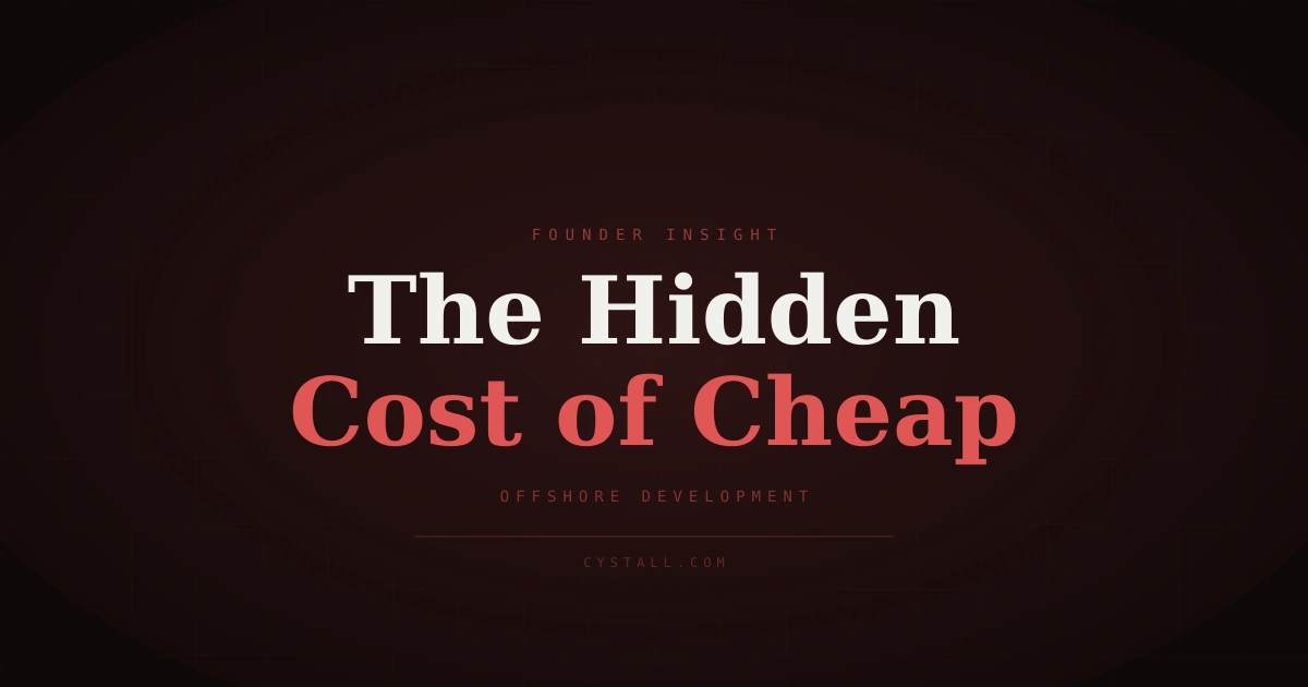 The hidden cost of cheap offshore development for SaaS founders