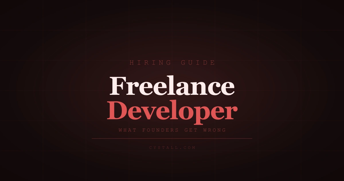 Founder reviewing freelance developer proposals on a laptop