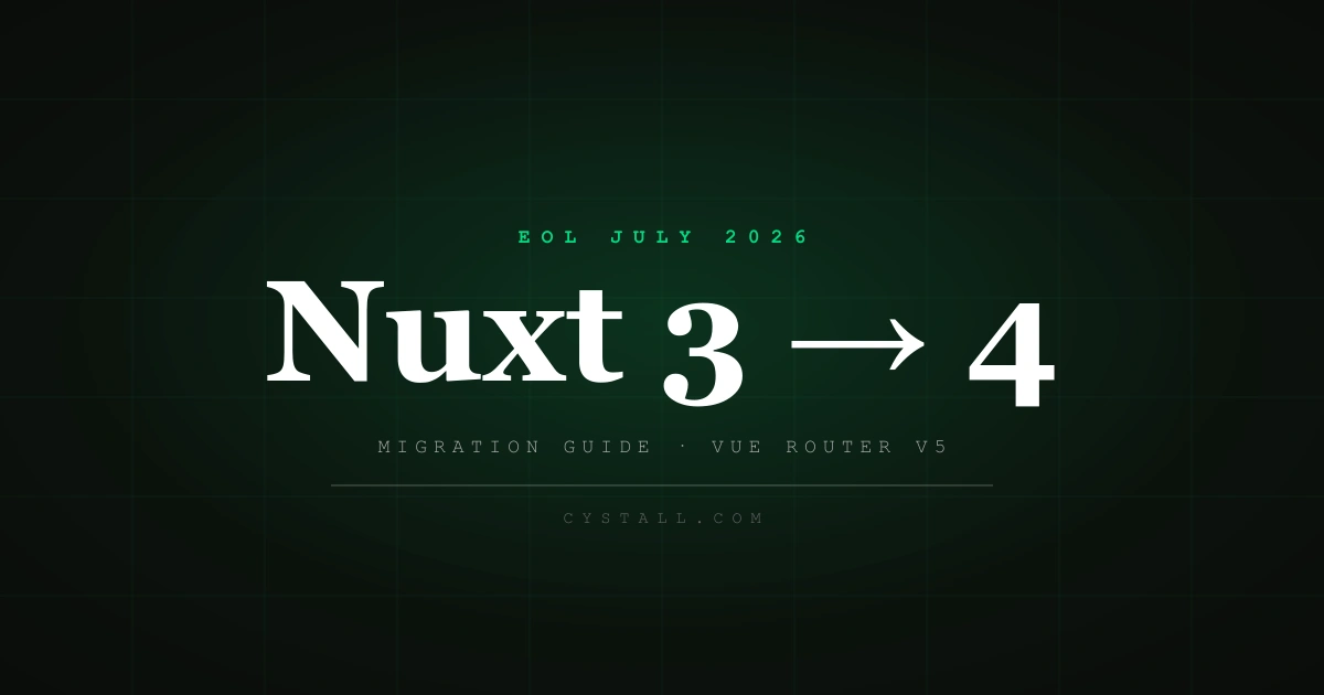 Nuxt 3 end of life and Nuxt 4 migration guide