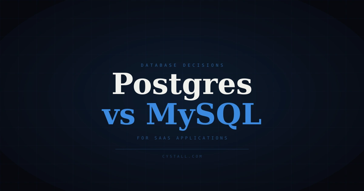 Postgres vs MySQL for SaaS applications comparison