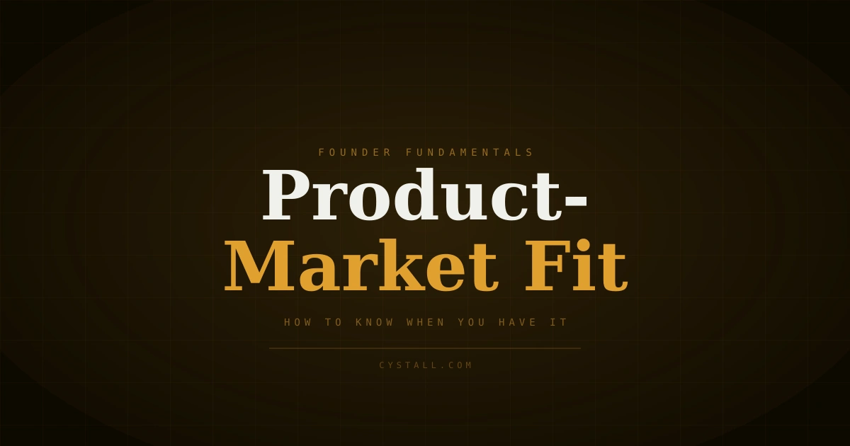 What is product-market fit and how do you know you have it