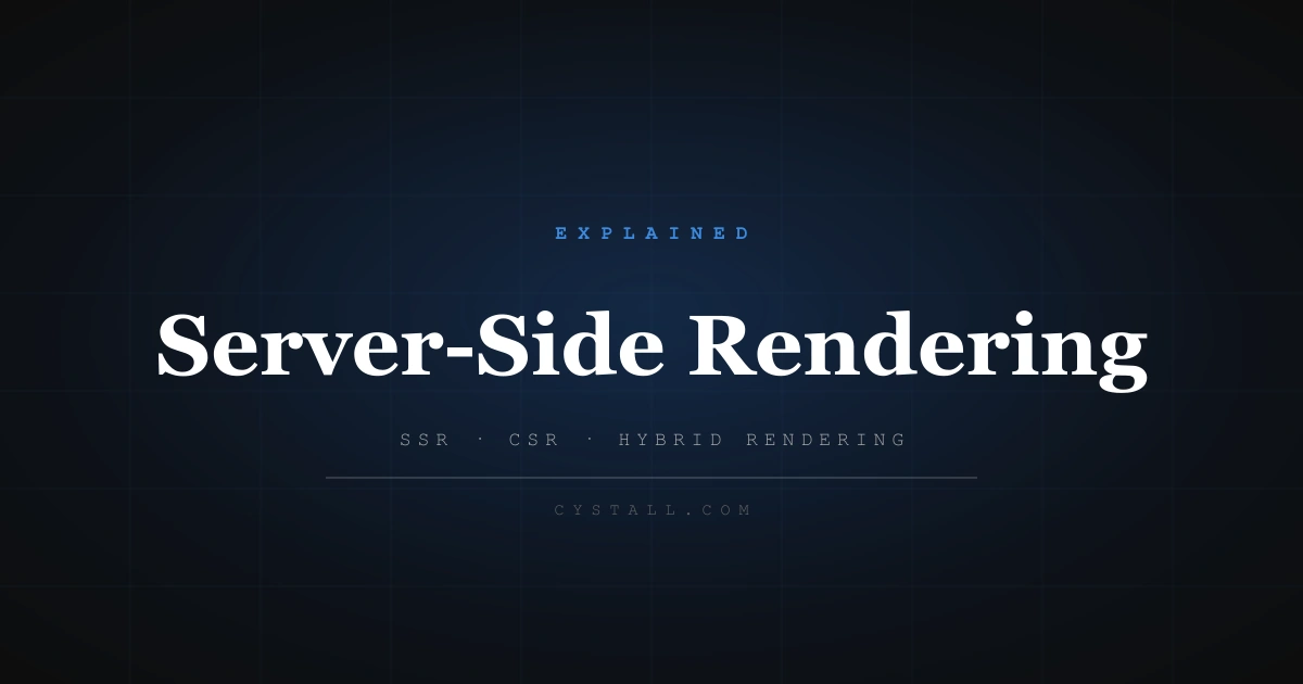 What is server-side rendering explained