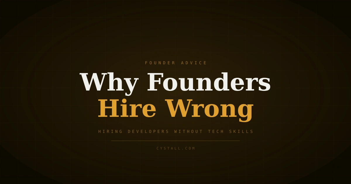 Non-technical founder struggling to hire a good developer