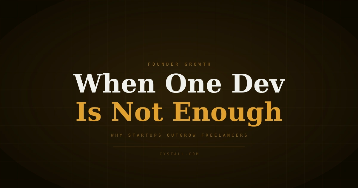 Why startups outgrow their freelancer developer