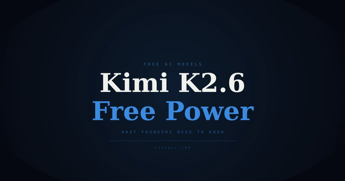 Kimi K2.6 AI model interface showing code generation and reasoning capabilities for startup founders