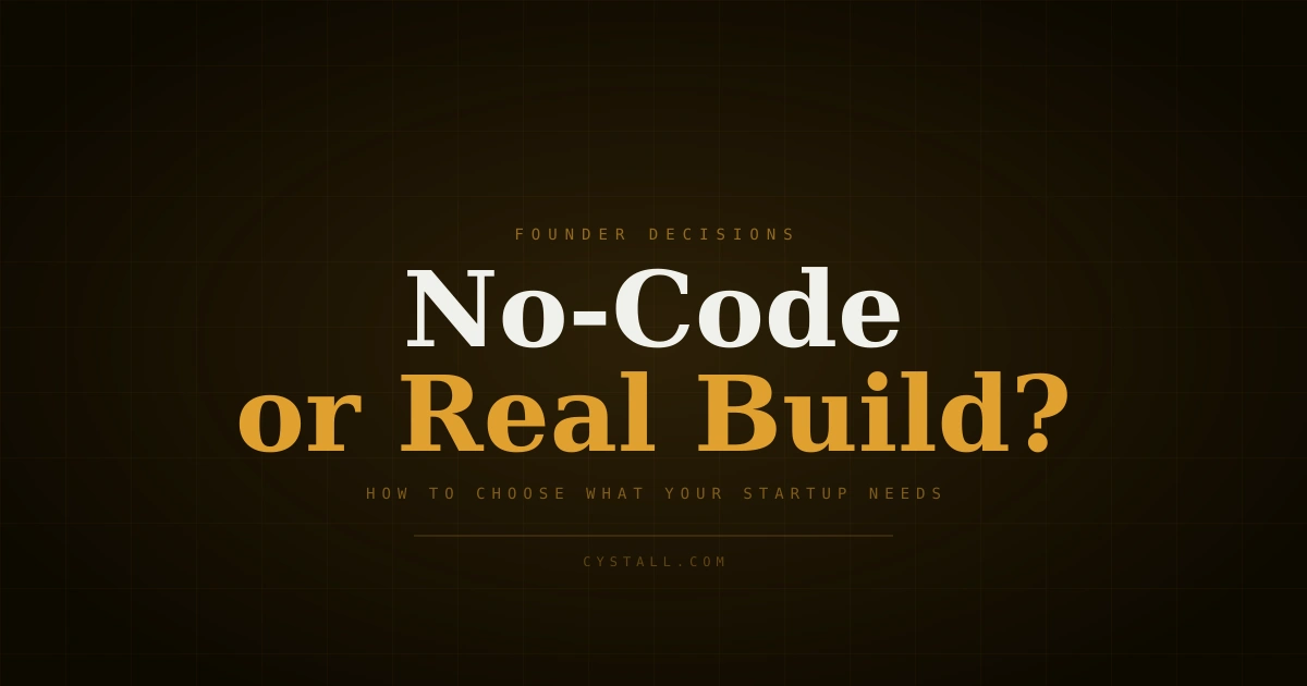 No-code tool vs real software development for startups