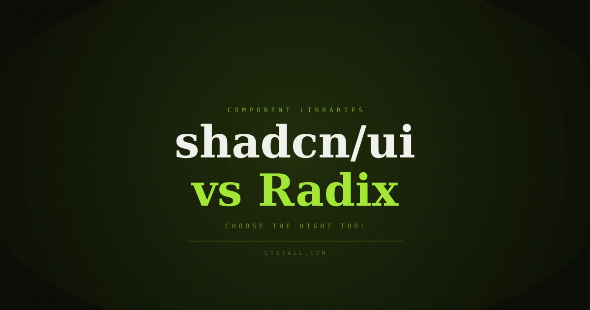 shadcn/ui vs Radix component libraries comparison for SaaS development