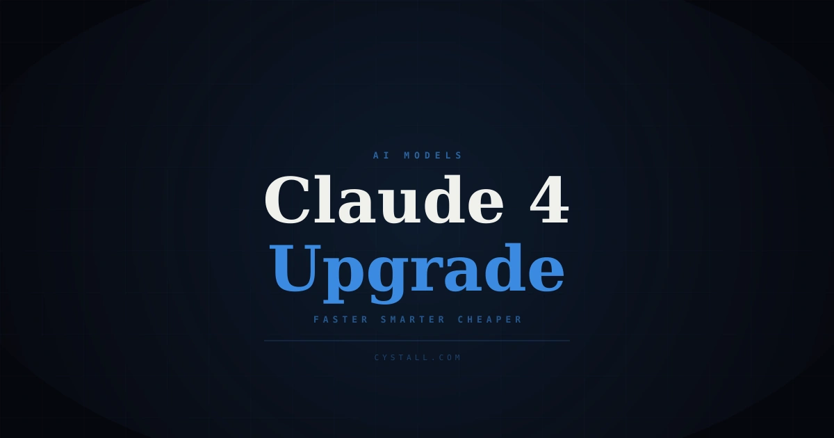 Abstract visualization comparing Claude 4 and Claude 3 performance metrics, with blue accent color showing speed and accuracy improvements on a dark background.
