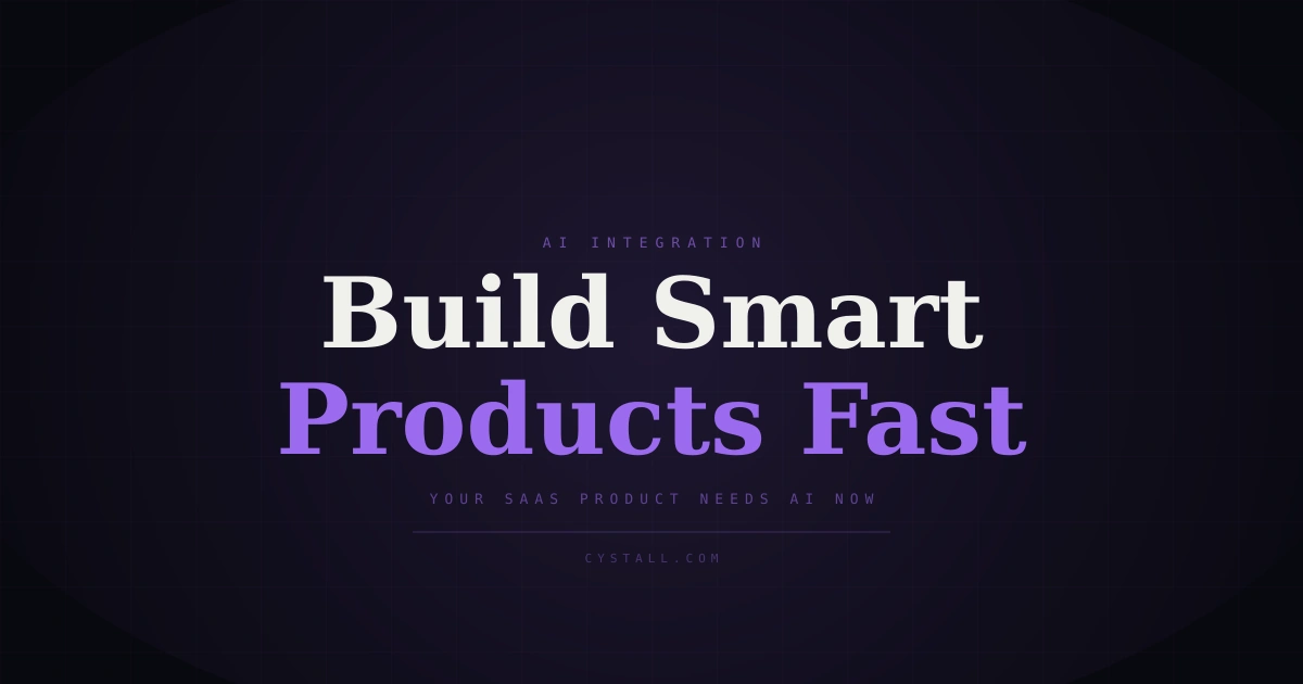 Sleek SaaS dashboard with glowing AI features integrated into the user interface, representing intelligent automation and smart workflows powered by modern language models.