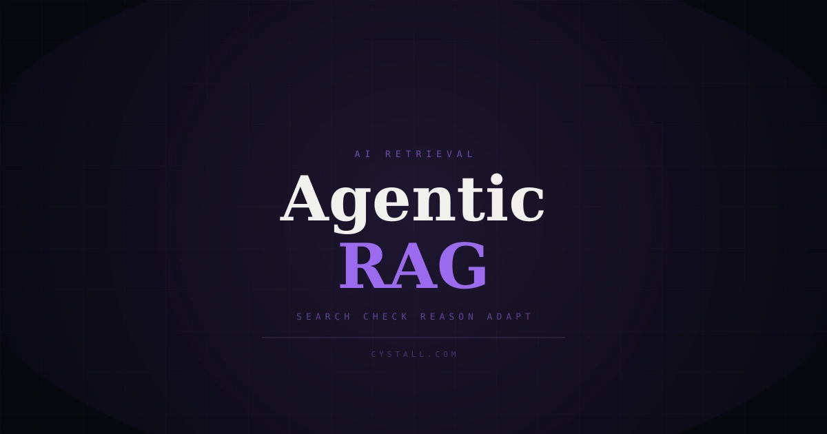 Abstract cover image about agentic RAG versus basic RAG with a futuristic AI theme.