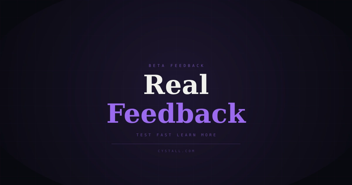 A startup beta program workflow with user feedback notes, testing, and launch preparation.