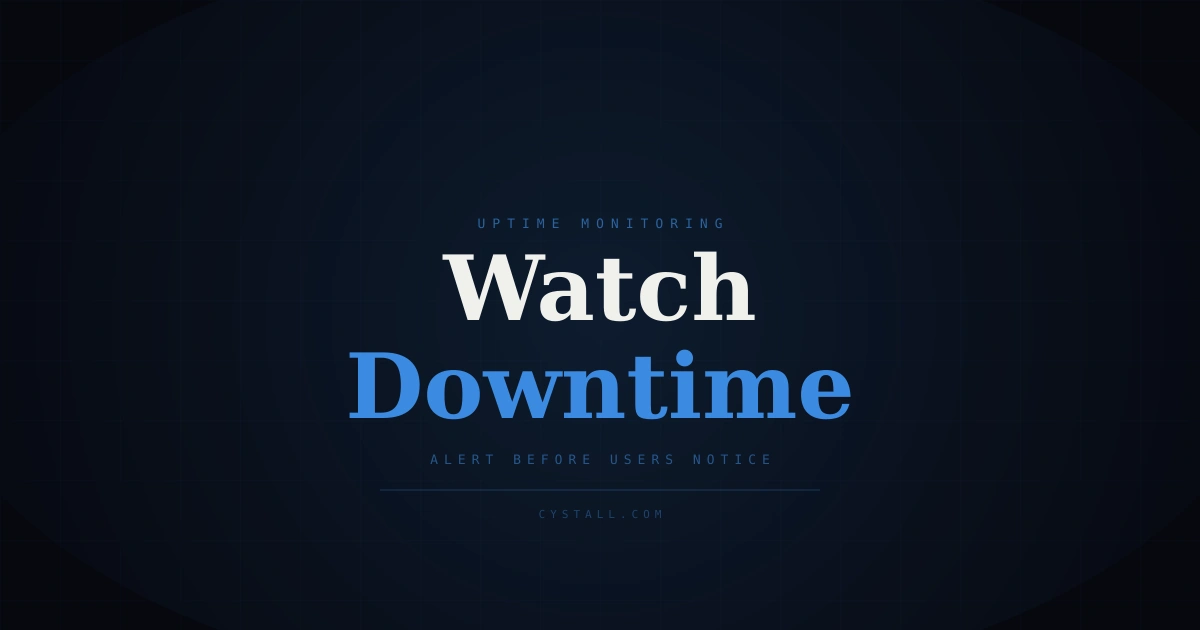 Abstract cover image about monitoring uptime, alerts, and app downtime.